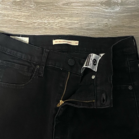 Levi’s 30 Black Mile High Super Skinny Jeans - Picture 6 of 13